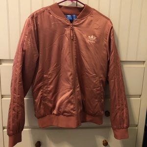 Rose gold Adidas windbreaker